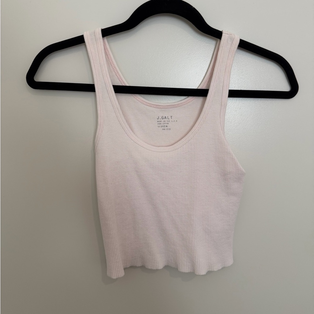 Brandy Melville Light Pink Ribbed Tank Top